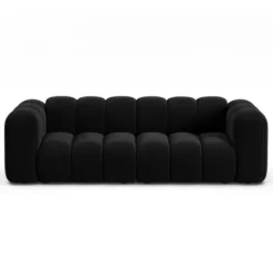 Sofa 3-Osobowa Lupine Czarny Welur Micadoni