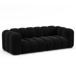 Sofa 3-Osobowa Lupine Czarny Welur Micadoni