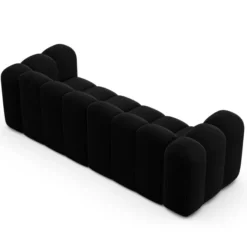 Sofa 3-Osobowa Lupine Czarny Welur Micadoni