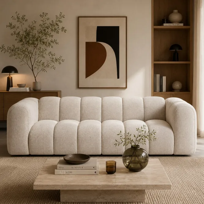Sofa 3-Osobowa Lupine Jasnobeżowy Szenil Micadoni