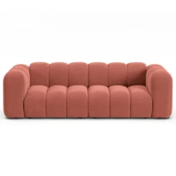 Sofa 3-Osobowa Lupine Koralowy Welur Micadoni