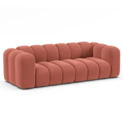 Sofa 3-Osobowa Lupine Koralowy Welur Micadoni
