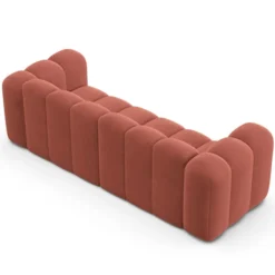 Sofa 3-Osobowa Lupine Koralowy Welur Micadoni