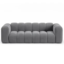 Sofa 3-Osobowa Lupine Szary Welur Micadoni
