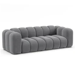 Sofa 3-Osobowa Lupine Szary Welur Micadoni
