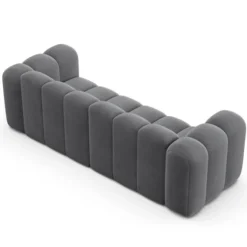 Sofa 3-Osobowa Lupine Szary Welur Micadoni