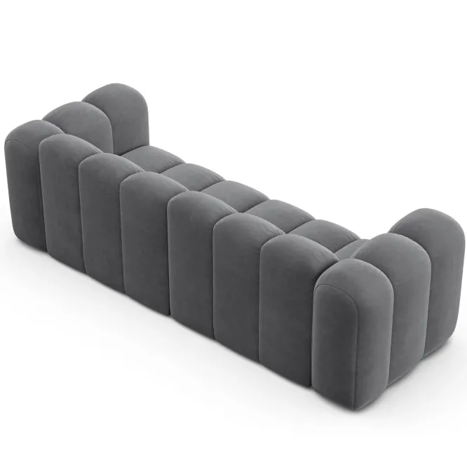 Sofa 3-Osobowa Lupine Szary Welur Micadoni