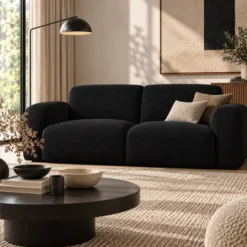 Sofa 2-Osobowa Molino Czarna Micadoni