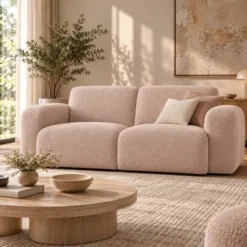 Sofa 2-Osobowa Molino Różowa Micadoni