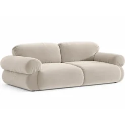Sofa 3-Osobowa Ophelia Beżowy Welur Micadoni