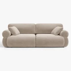 Sofa 3-Osobowa Ophelia Beżowy Welur Micadoni