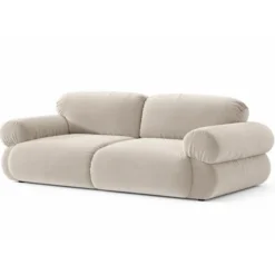 Sofa 3-Osobowa Ophelia Beżowy Welur Micadoni