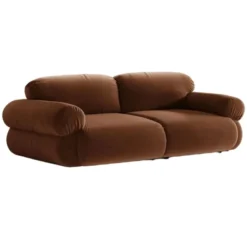 Sofa 3-Osobowa Ophelia Brązowy Welur Micadoni