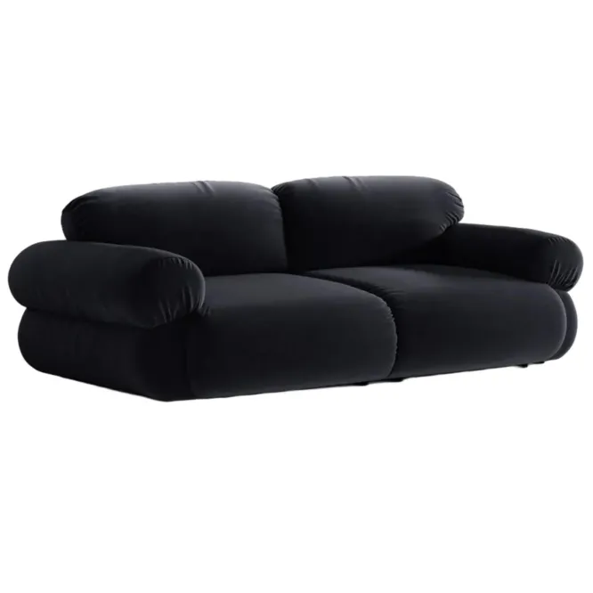Sofa 3-Osobowa Ophelia Niebieski Welur Micadoni