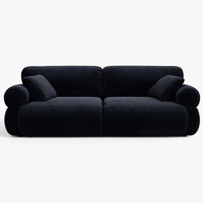 Sofa 3-Osobowa Ophelia Niebieski Welur Micadoni