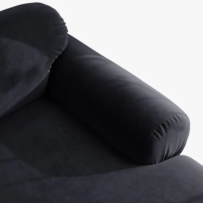 Sofa 3-Osobowa Ophelia Niebieski Welur Micadoni