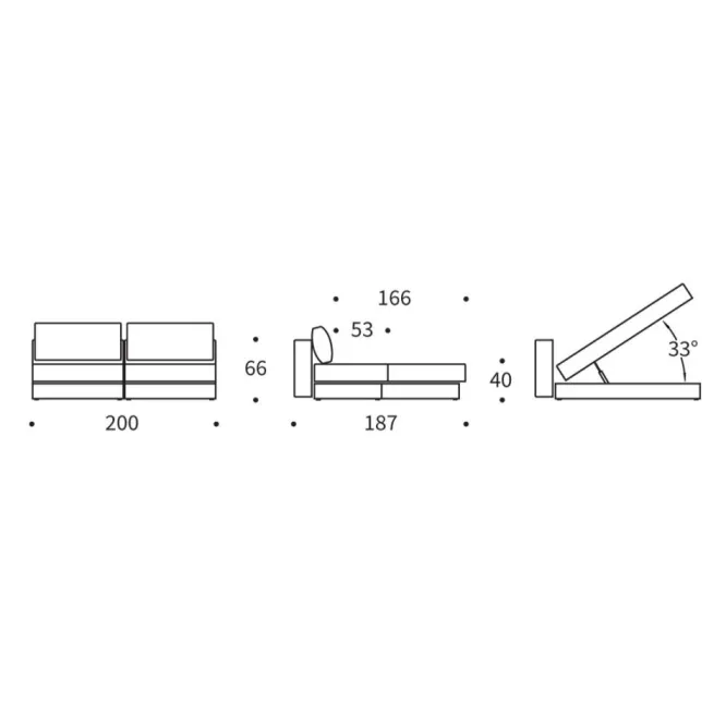 Sofa Rozkładana Akello Lounger Avella Sand Innovation