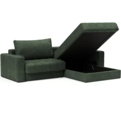 Sofa Rozkładana Akello Lounger Z Podłokietnikami Avella Pine Green Innovation