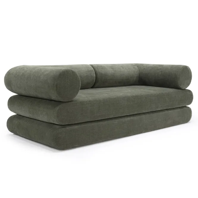 Sofa Rozkładana Circlus L-Shaped Arms Esina Olive Green Innovation