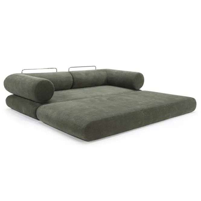 Sofa Rozkładana Circlus L-Shaped Arms Esina Olive Green Innovation