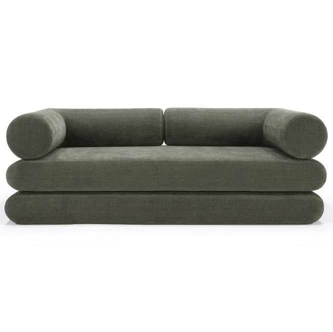 Sofa Rozkładana Circlus L-Shaped Arms Esina Olive Green Innovation