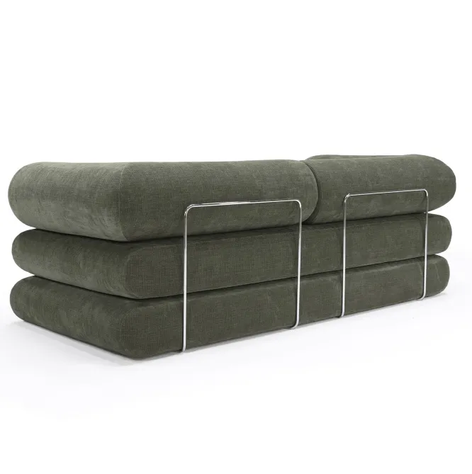 Sofa Rozkładana Circlus L-Shaped Arms Esina Olive Green Innovation