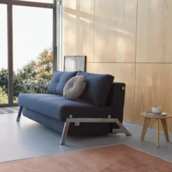 Sofa Rozkładana Cubed 160 Cm Chromowana Podstawa Dance Blue Innovation