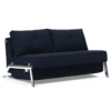 Sofa Rozkładana Cubed 140 Cm Chromowana Podstawa Dance Blue Innovation