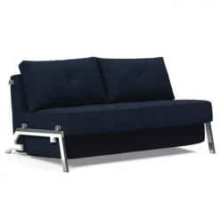 Sofa Rozkładana Cubed 140 Cm Chromowana Podstawa Dance Blue Innovation