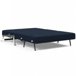 Sofa Rozkładana Cubed 140 Cm Chromowana Podstawa Dance Blue Innovation