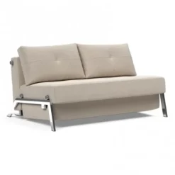 Sofa Rozkładana Cubed 140 Cm Chromowana Podstawa Sand Grey Innovation