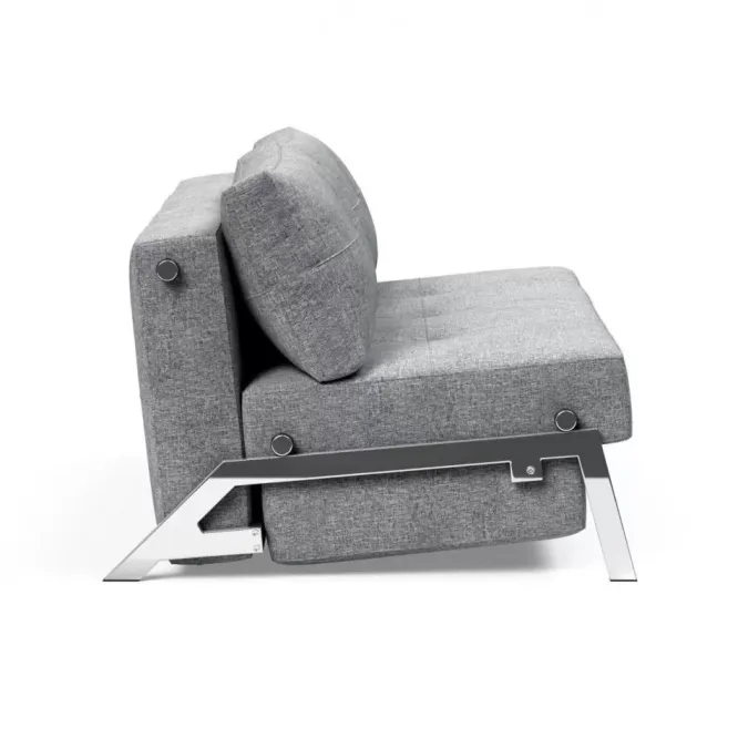 Sofa Rozkładana Cubed 160 Cm Chromowana Podstawa Twist Granite Innovation