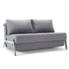 Sofa Rozkładana Cubed 140 Cm Chromowana Podstawa Twist Granite Innovation