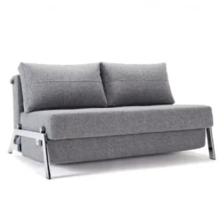 Sofa Rozkładana Cubed 140 Cm Chromowana Podstawa Twist Granite Innovation