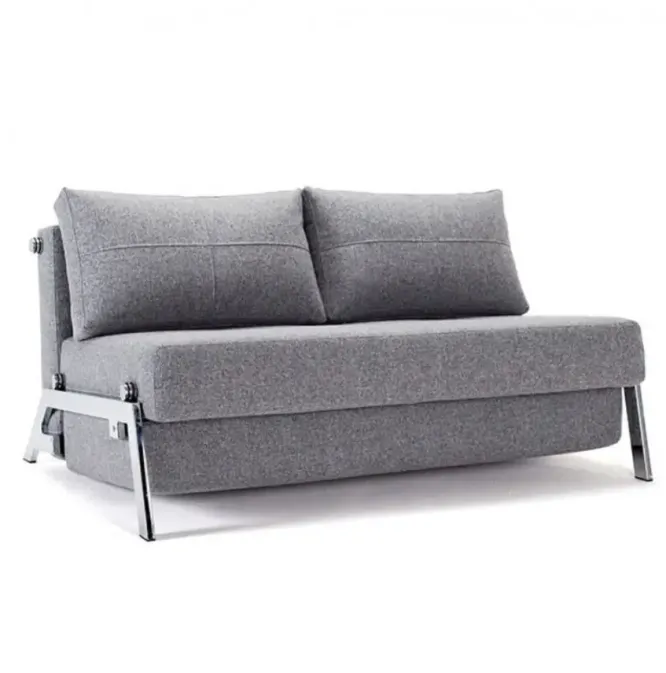 Sofa Rozkładana Cubed 140 Cm Chromowana Podstawa Twist Granite Innovation
