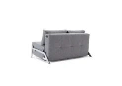 Sofa Rozkładana Cubed 140 Cm Chromowana Podstawa Twist Granite Innovation