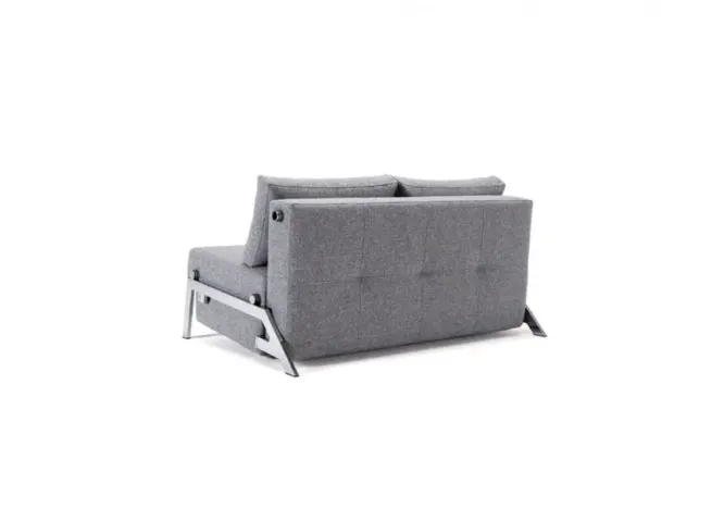 Sofa Rozkładana Cubed 140 Cm Chromowana Podstawa Twist Granite Innovation