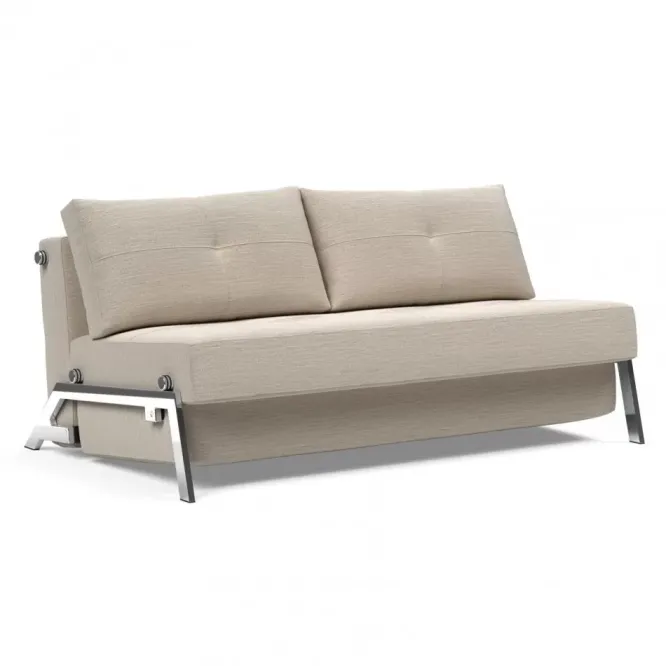 Sofa Rozkładana Cubed 160 Cm Chromowana Podstawa Sand Grey Innovation