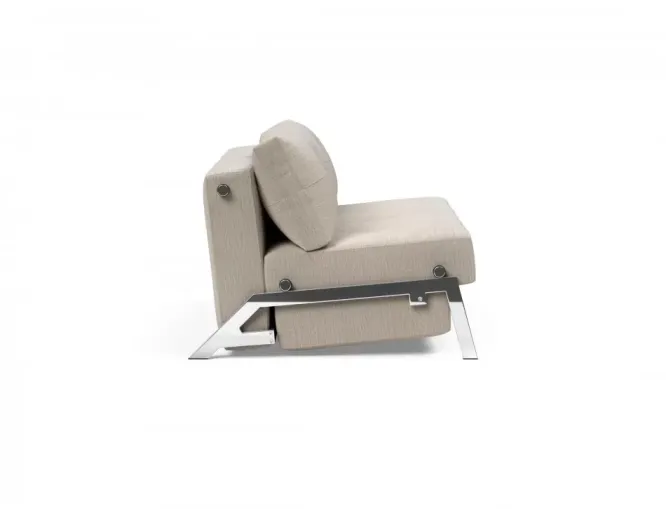 Sofa Rozkładana Cubed 160 Cm Chromowana Podstawa Sand Grey Innovation