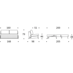 Sofa Rozkładana Cubed 160 Cm Dąb Elegance Red Innovation