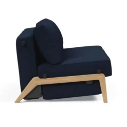 Sofa Rozkładana Cubed 160 Cm Dąb Mixed Dance Blue Innovation