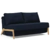 Sofa Rozkładana Cubed 140 Cm Dąb Mixed Dance Blue Innovation