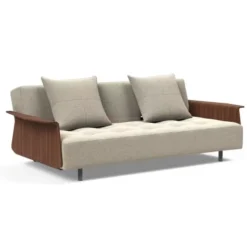 Sofa Rozkładana Long Horn Z Podłokietnikami Boucle Beige Innovation