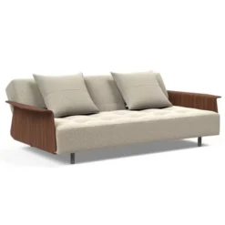 Sofa Rozkładana Long Horn Z Podłokietnikami Boucle Beige Innovation