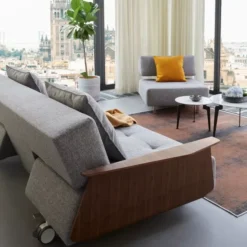 Sofa Rozkładana Long Horn Z Podłokietnikami Twist Granite Innovation