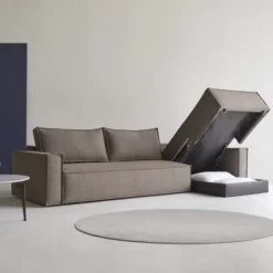 Sofa Rozkładana Newilla Lounger Boucle Taupe Innovation