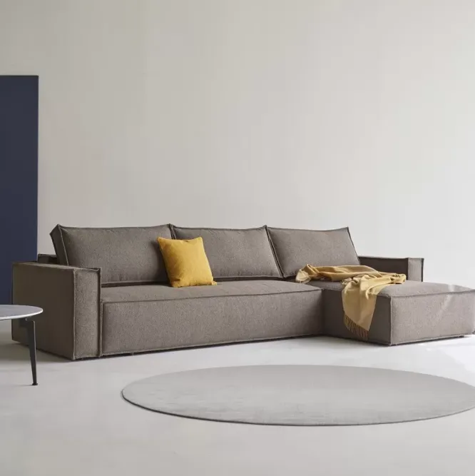 Sofa Rozkładana Newilla Lounger Boucle Taupe Innovation