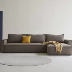 Sofa Rozkładana Newilla Lounger Boucle Taupe Innovation