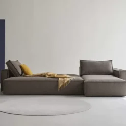 Sofa Rozkładana Newilla Lounger Boucle Taupe Innovation