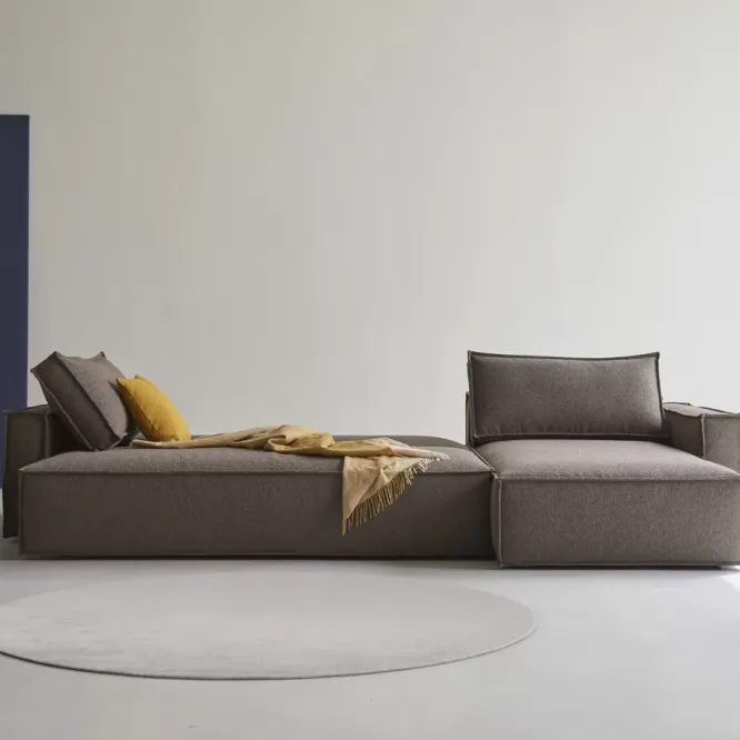 Sofa Rozkładana Newilla Lounger Boucle Taupe Innovation